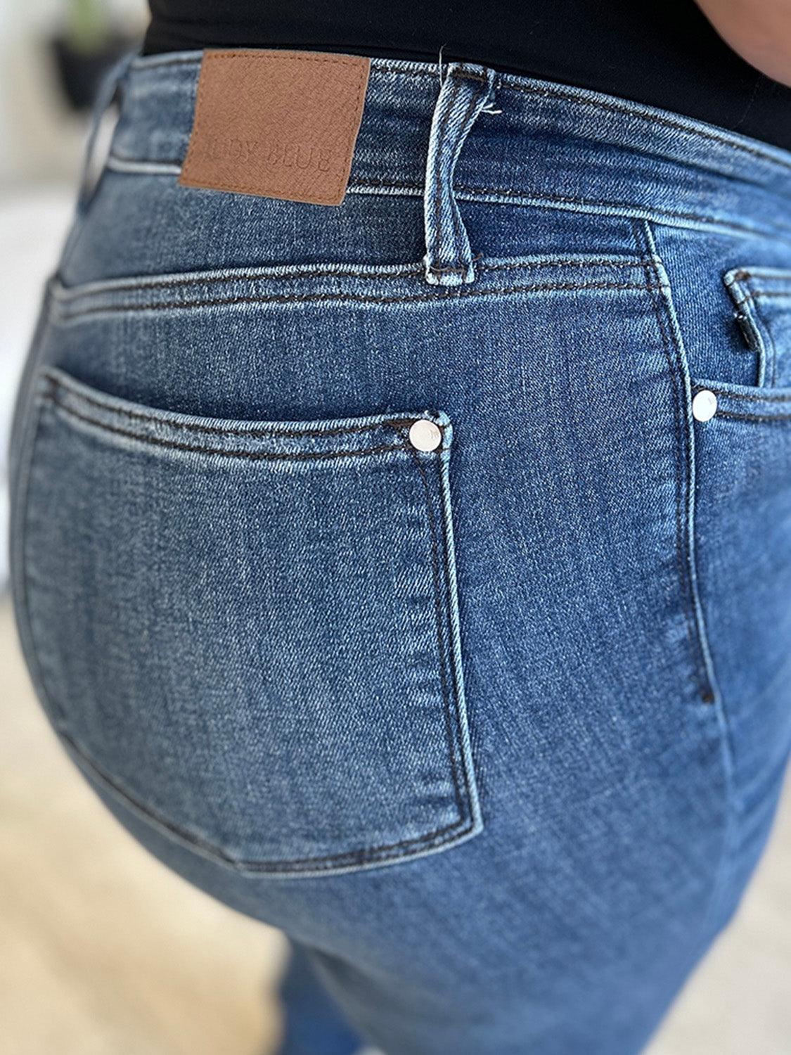 Judy Blue Full Size High Waist Distressed Skinny Jeans-4