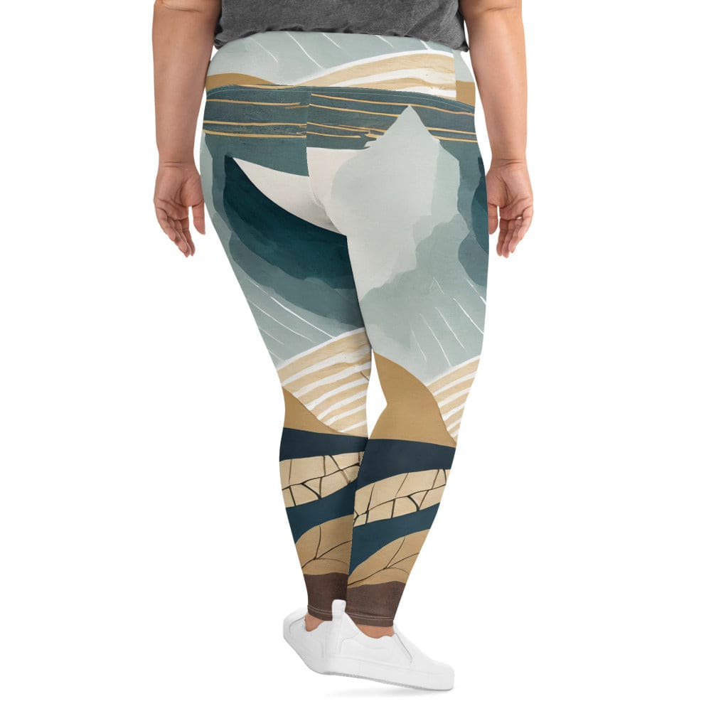 Womens Plus Size Fitness Leggings - Boho Style Print 3-1