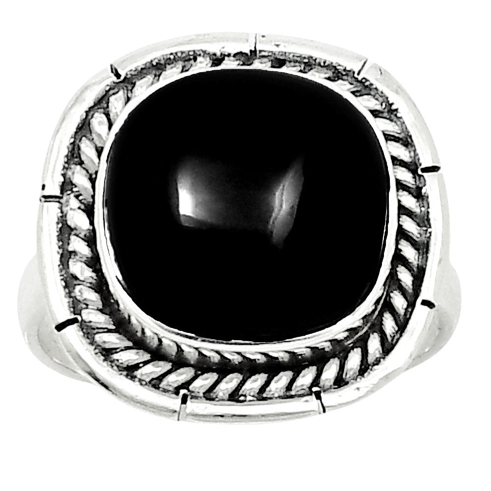 Premium Quality Black Onyx - Brazil Ring size-8 R-1728 23-ER10355