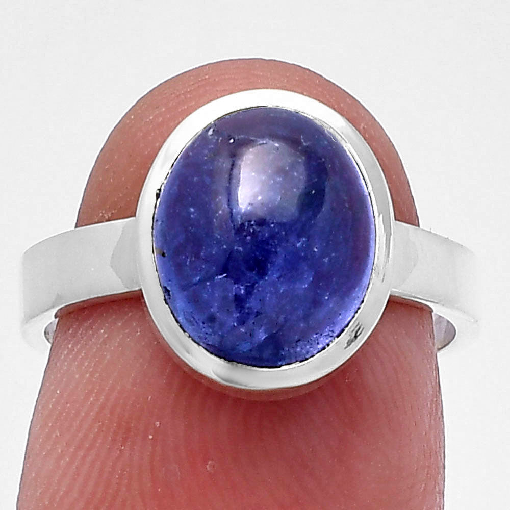 Natural Tanzanite Cab Ring size-7 R-1004 44-ER13843