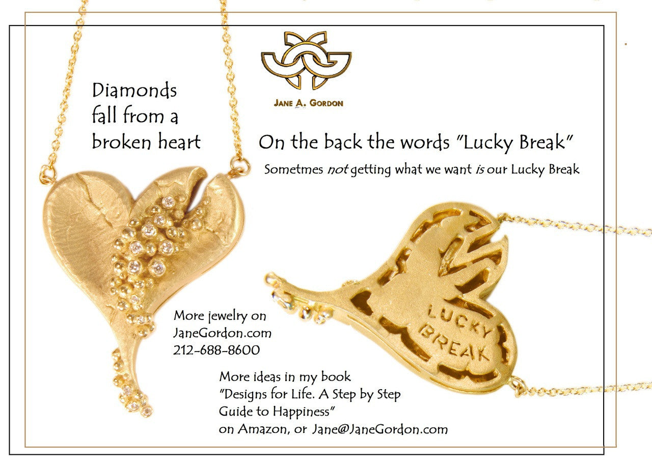 Hearts-Lucky Break Earrings-14K Gold with Overflowing Diamonds