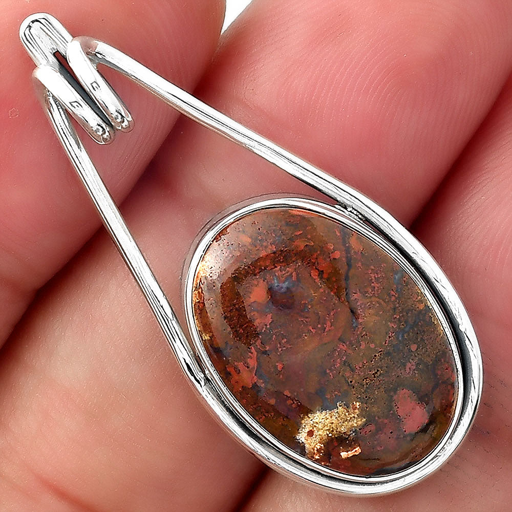 Natural Red Moss Agate Pendant P-1590 SDP156978