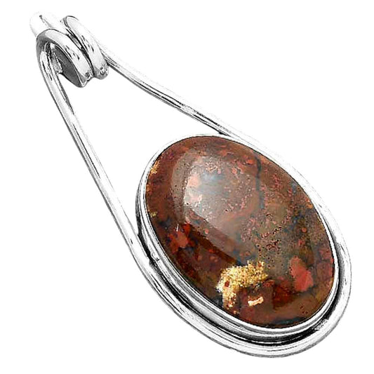 Natural Red Moss Agate Pendant P-1590 SDP156978