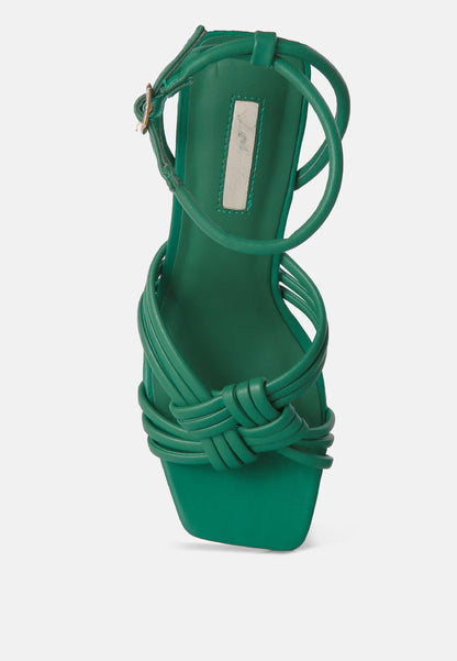 Weekend Pick Box Knot Pin Heel Sandals-3